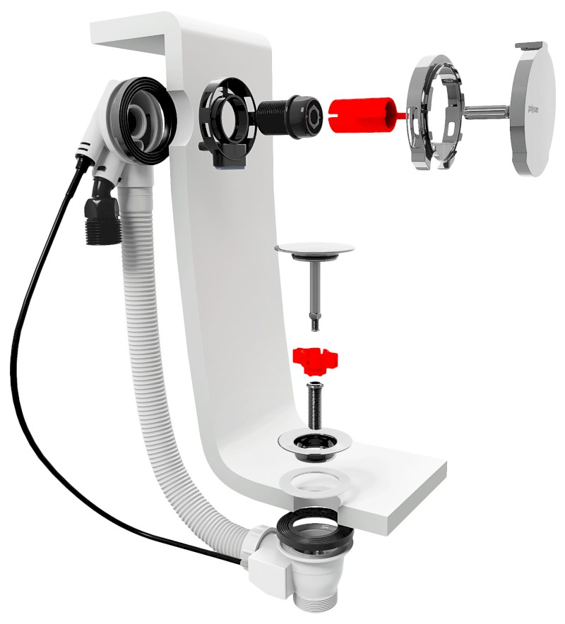 MARBLE vanová souprava s napouštěním, bovden, délka 800mm, černá mat 11052.21