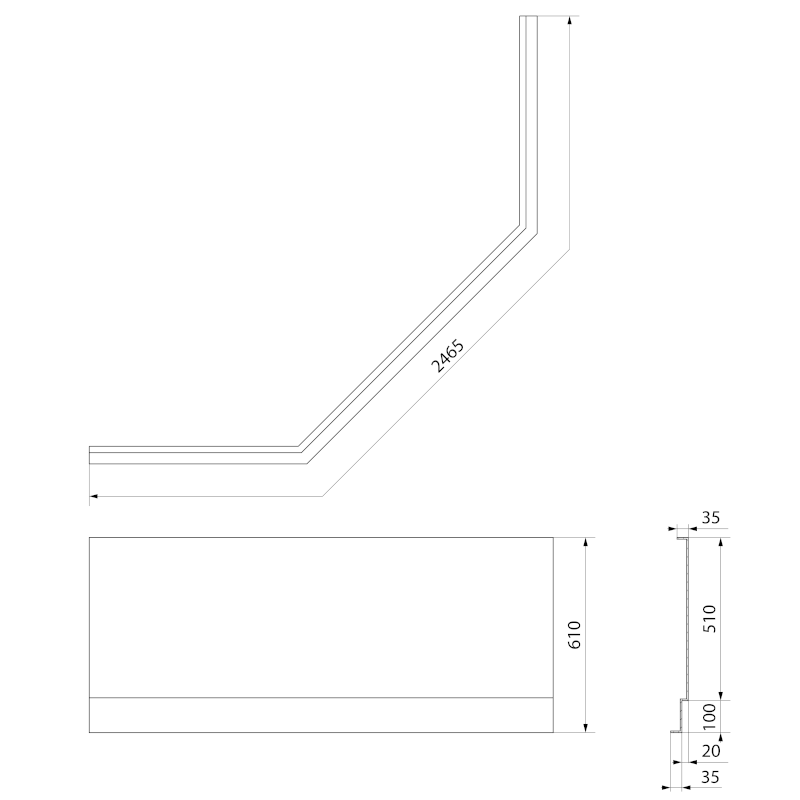 FLOSS obkladový panel čelní, bílá 98813