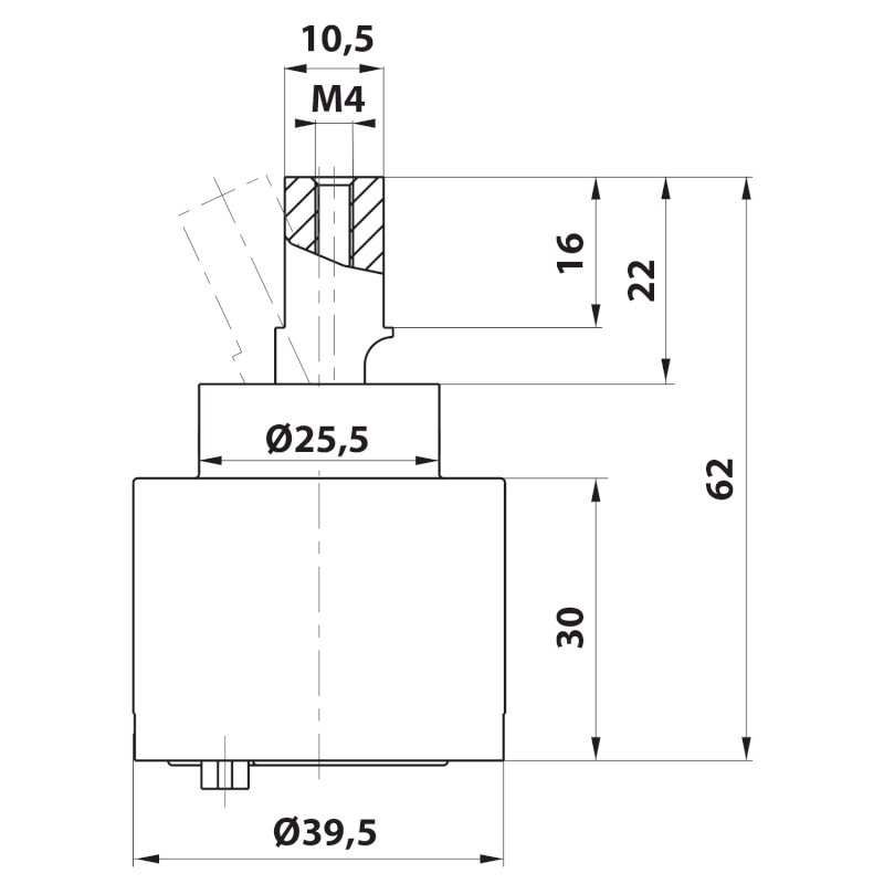 Směšovací kartuše 40mm, nízká 405.124.1
