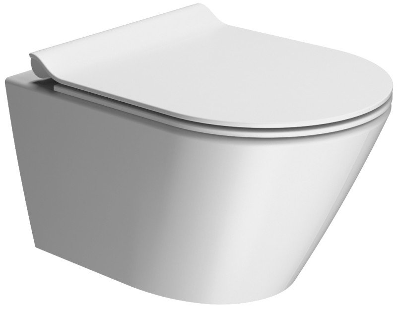 KUBE X závěsná WC mísa, GeniusFlush, 36x50cm, bílá dual-mat 941209