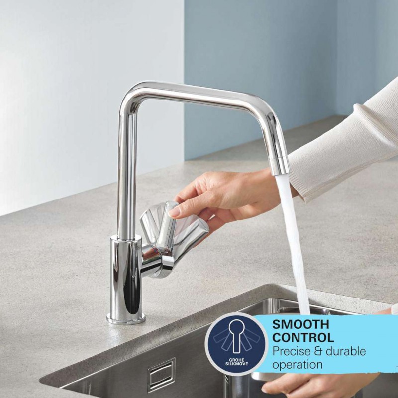 QuickFix Start Dřezová baterie s výsuvnou sprškou, matná černá GROHE 306312430