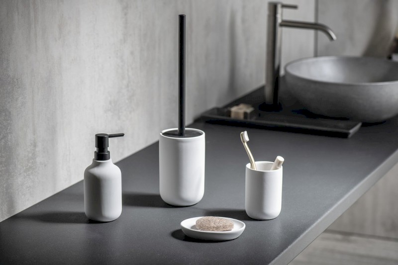 CHLOÉ WC štětka na postavení, bílá mat CH028