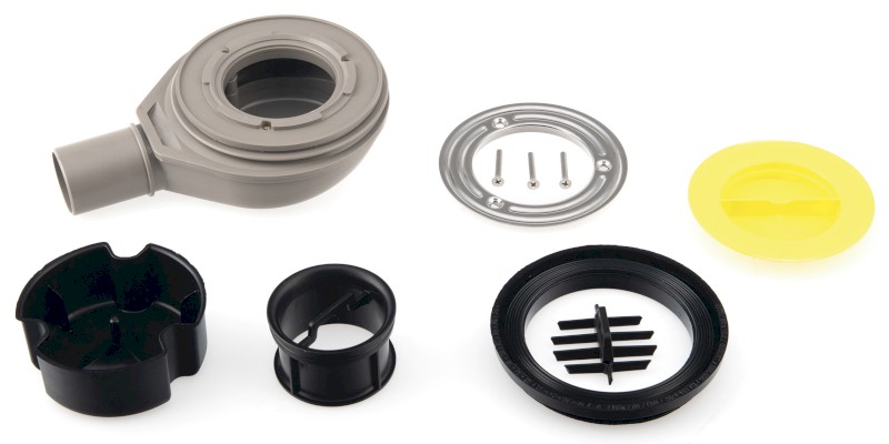 FLEXIA vaničkový sifon, průměr 90mm, DN40, kruhová krytka nerez mat 17761