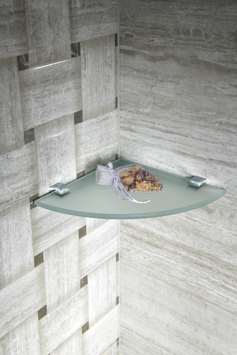 ASOFFI držáky skleněné poličky 8mm, chrom XJ018