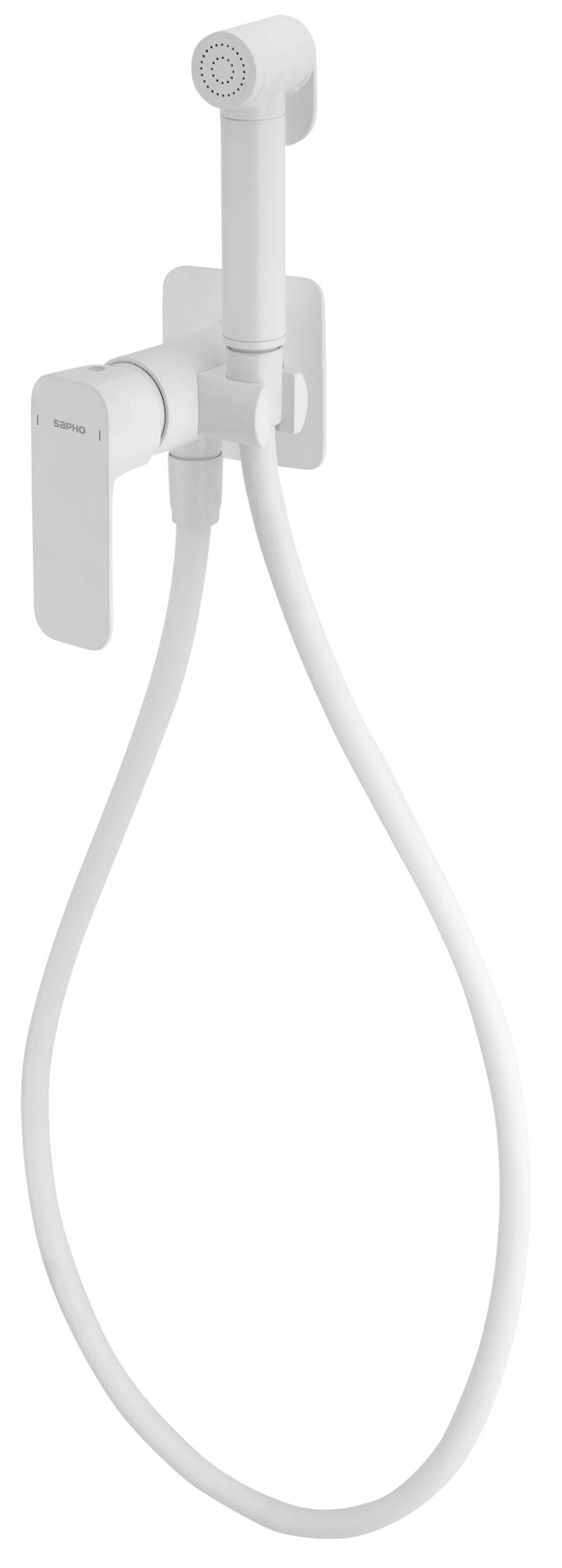 SPY podomítková bidetová baterie se Stop sprškou, bílá mat PY13/14