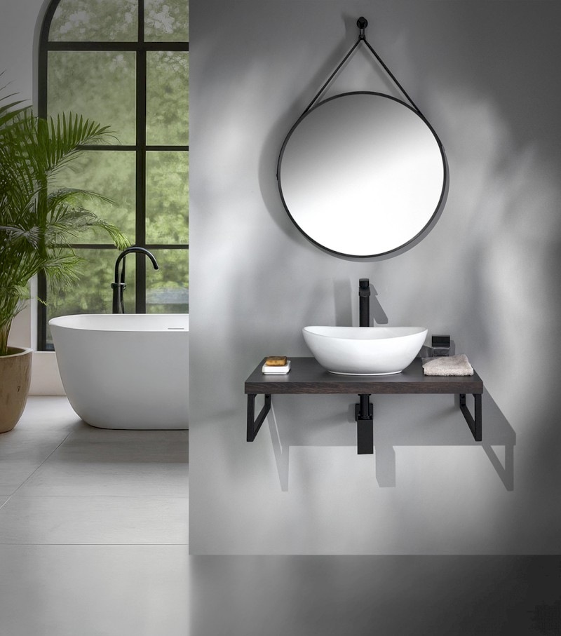 VEGA deska pod umyvadlo 125x45cm, dub černý VG630