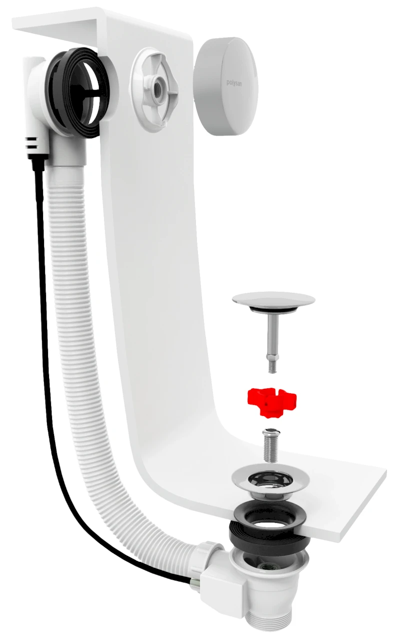 Vanová souprava, bovden, délka 1000mm, zátka 72mm, bílá 71854.10