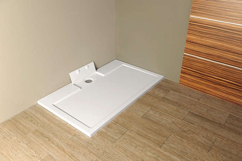 IRENA sprchová vanička z litého mramoru, obdélník 130x80cm, bílá HI13080