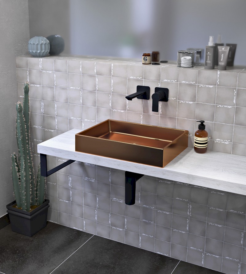 AVICE deska pod umyvadlo 160x36cm, tl.5cm, dub starobílý AV1665