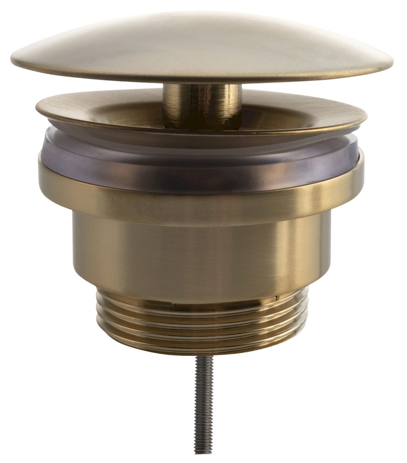 Umyvadlová výpust 5/4“, neuzavíratelná, velká zátka, 5-55mm, zlato mat UD52596P