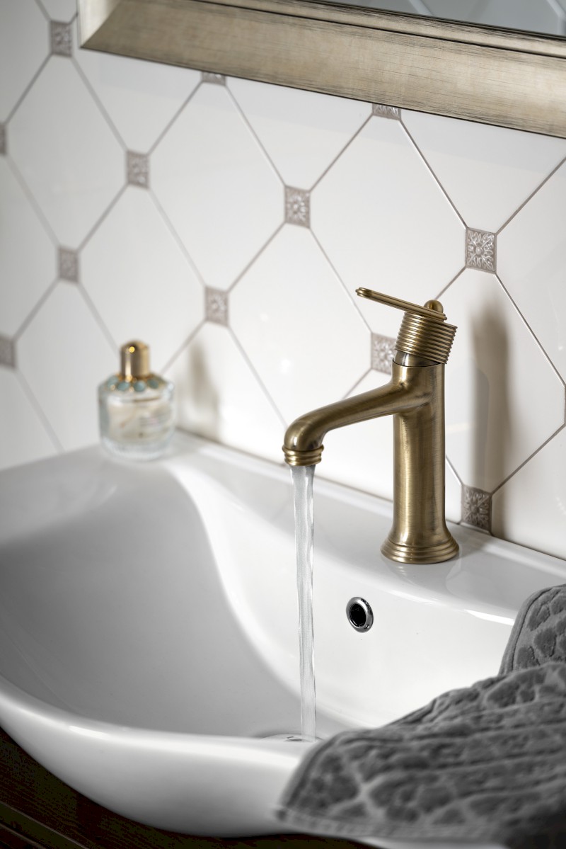 BEBÉ stojánková umyvadlová baterie, bronz BB002/18