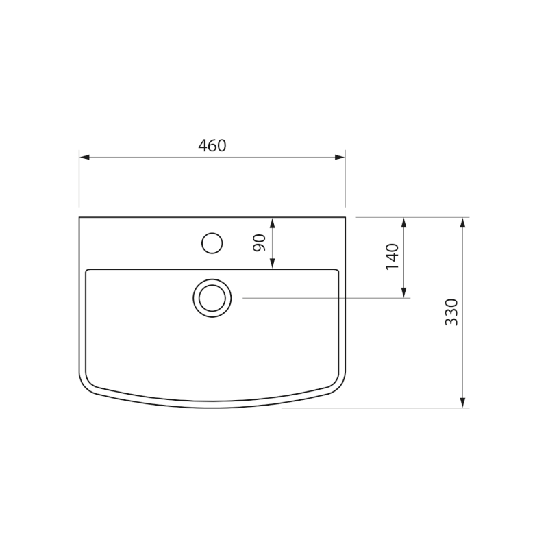 STOLZ keramické umyvadlo 41x30cm, bílá 201.090.0