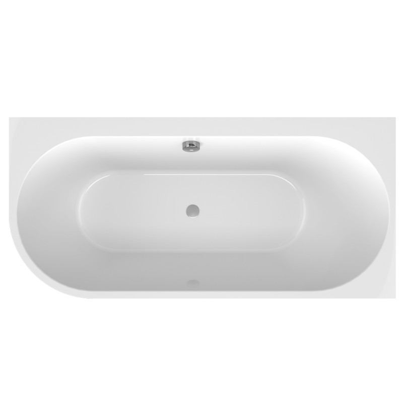 ASTRA R MONOLITH asymetrická vana 160x75x60cm, bílá/agila 34611M.43