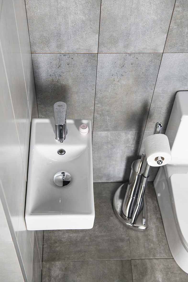 MINOS keramické umývátko 40x22cm, baterie vpravo, bílá 4059