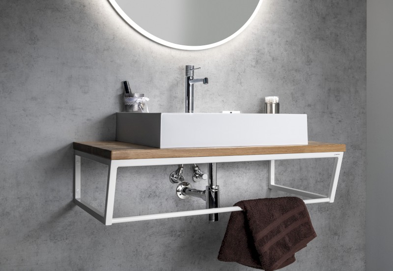 SKA konzole pod umyvadlo 600x200x460mm, černá mat SKA201