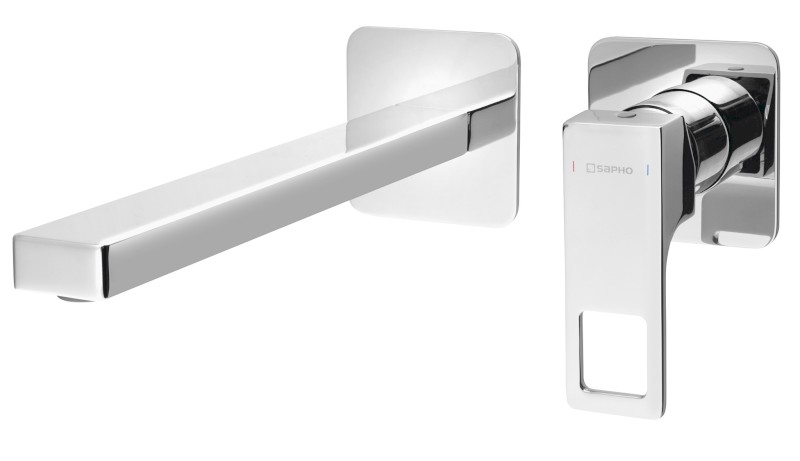 FORATA podomítková umyvadlová baterie, délka hubice 21,5cm, chrom FT118