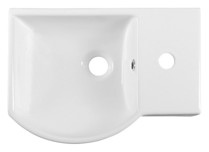 LITOS keramické umývátko rohové, 45x32cm, baterie vpravo, bílá 4079