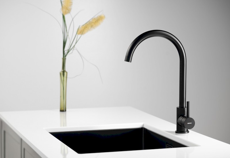 TRONA stojánková dřezová baterie, černá mat JK649B