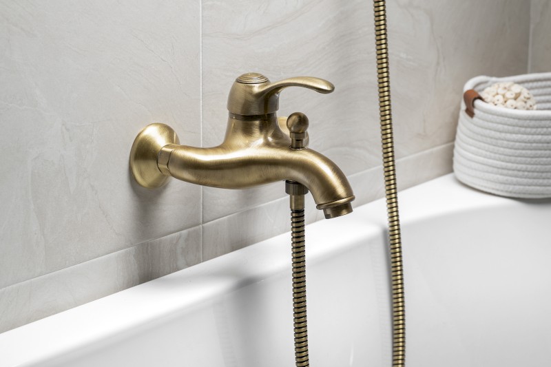 KIRKÉ nástěnná vanová baterie, bronz KI10B