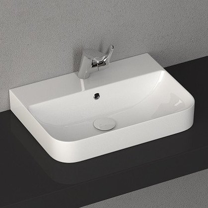 SOTT AQUA keramické umyvadlo zápustné, 57x44cm, bílá 10SQ50057