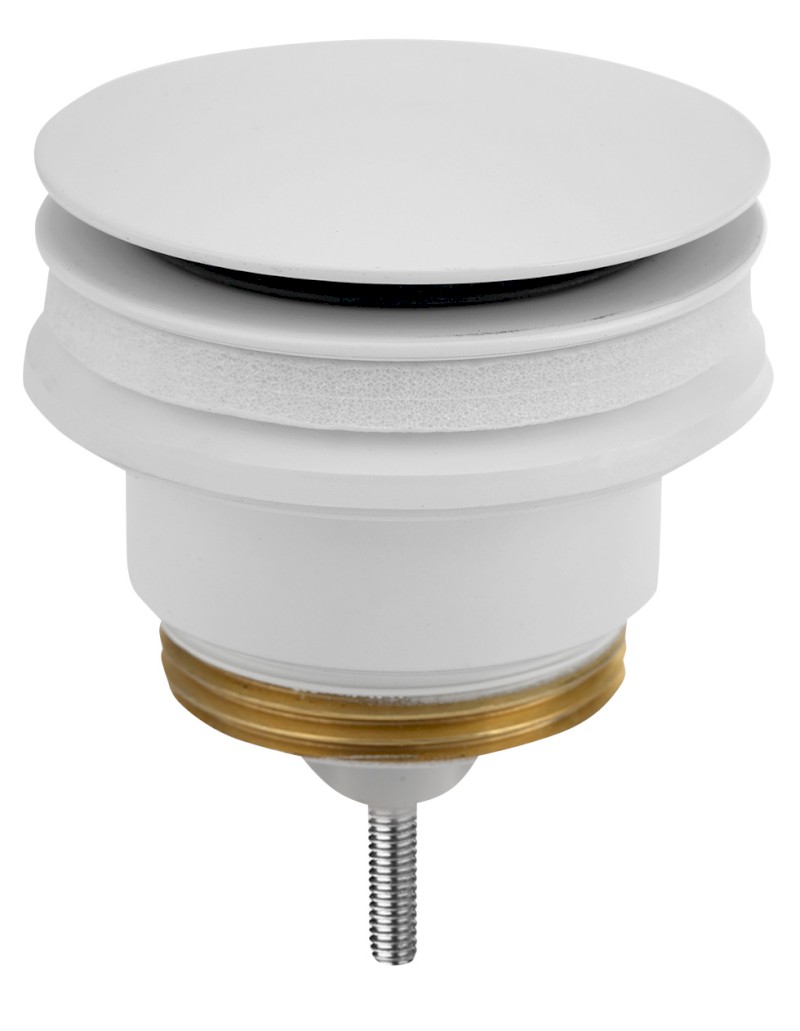 Umyvadlová výpust 5/4“, click-clack, velká zátka, 10-45mm, bílá mat 7532.310.5XD