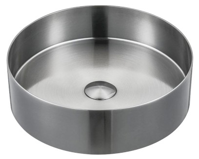 AURUM nerezové umyvadlo na desku, průměr 38cm, včetně výpusti, nerez mat AU401