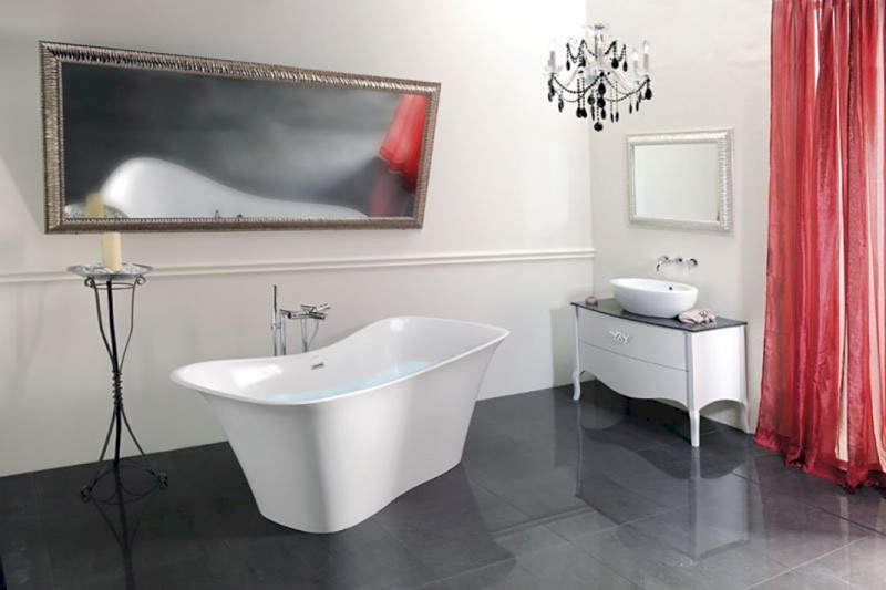 Připojení pro instalaci vanové baterie do podlahy (pár), chrom 9881