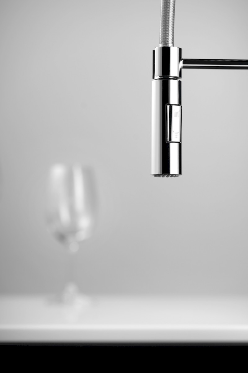 MOOVAN stojánková dřezová baterie se sprškou, chrom FF125