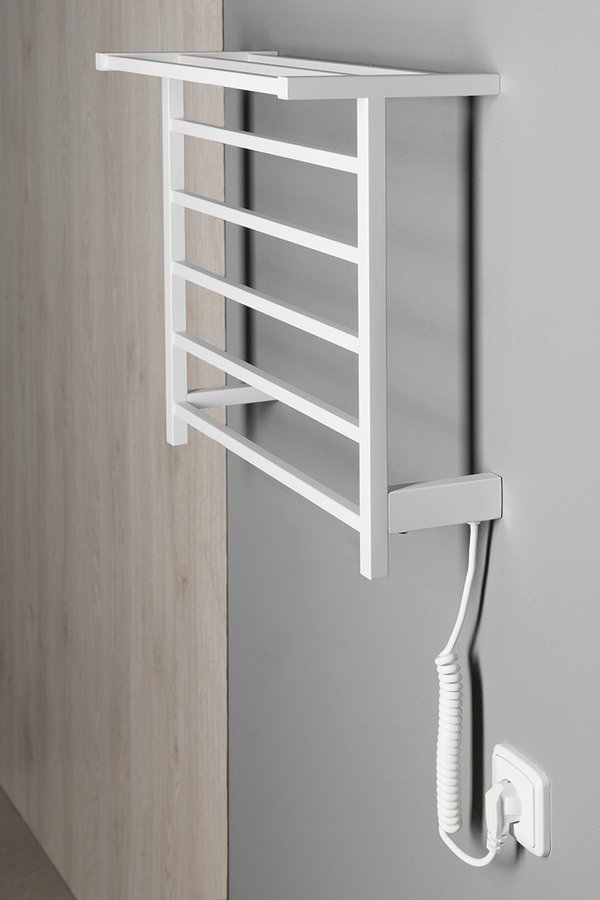 ELZOR elektrický sušák ručníků 500x470 mm, 60 W, bílá mat EB500