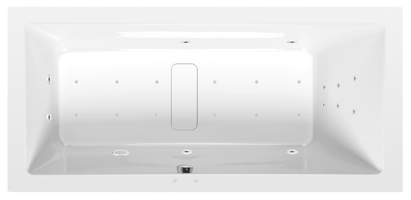 MARLENE hydromasážní vana, 170x80x48cm, Attraction Hydro-Air, chrom 72403.4010