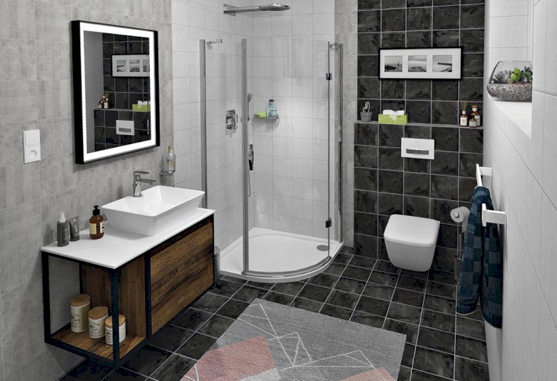 SKARA deska Rockstone 80,5x1,2x47cm, bílá mat CG023-0101