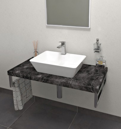 AVICE deska pod umyvadlo 90x50cm, tl.5cm, štípaný kámen AV099