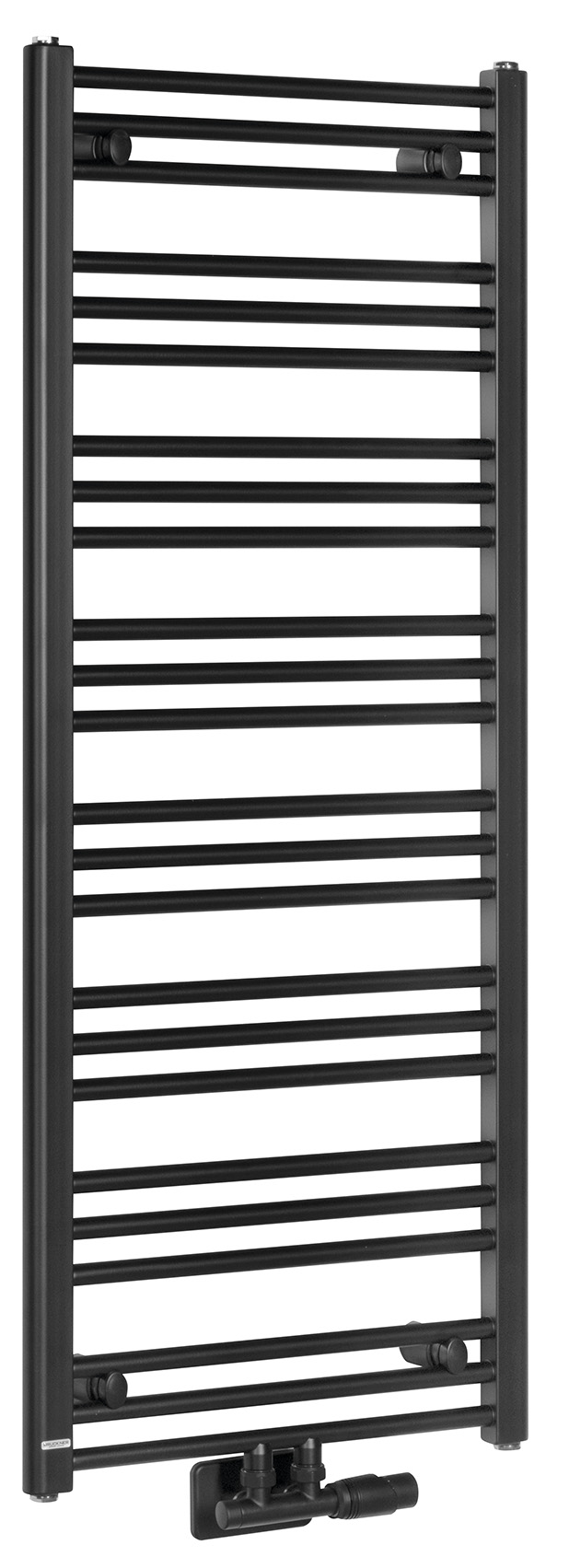 ALBRECHT otopné těleso 500x1250mm, středové připojení, černá mat 600.114.6