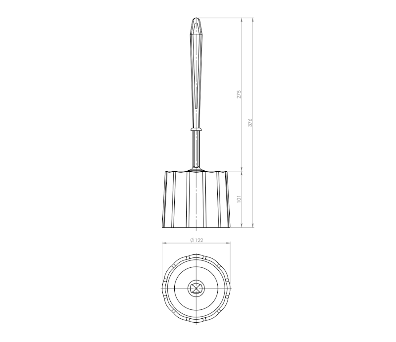 ZENO WC štětka na postavení, bílá ZE33