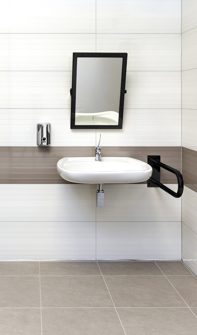 HANDICAP zrcadlo výklopné 40x60cm, černá XH007B