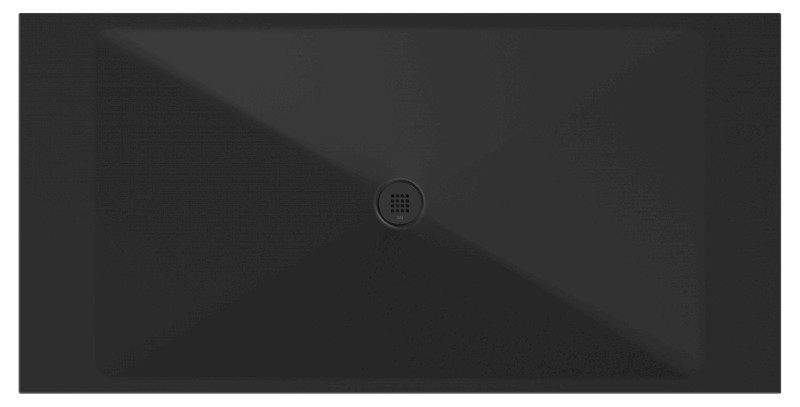 Keramická sprchová vanička, obdélník 200x100x2cm, černá mat 46201026