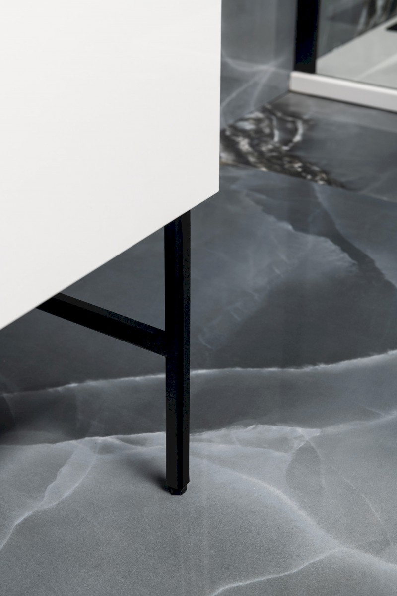 ODETTA podpěrné nohy výška 260-270mm, lakovaná ocel, černá mat, 2ks 30313