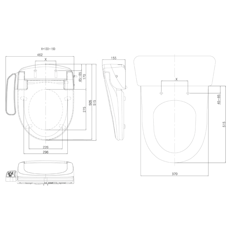 BLOOMING EKO PLUS elektronický bidet NB-1160D