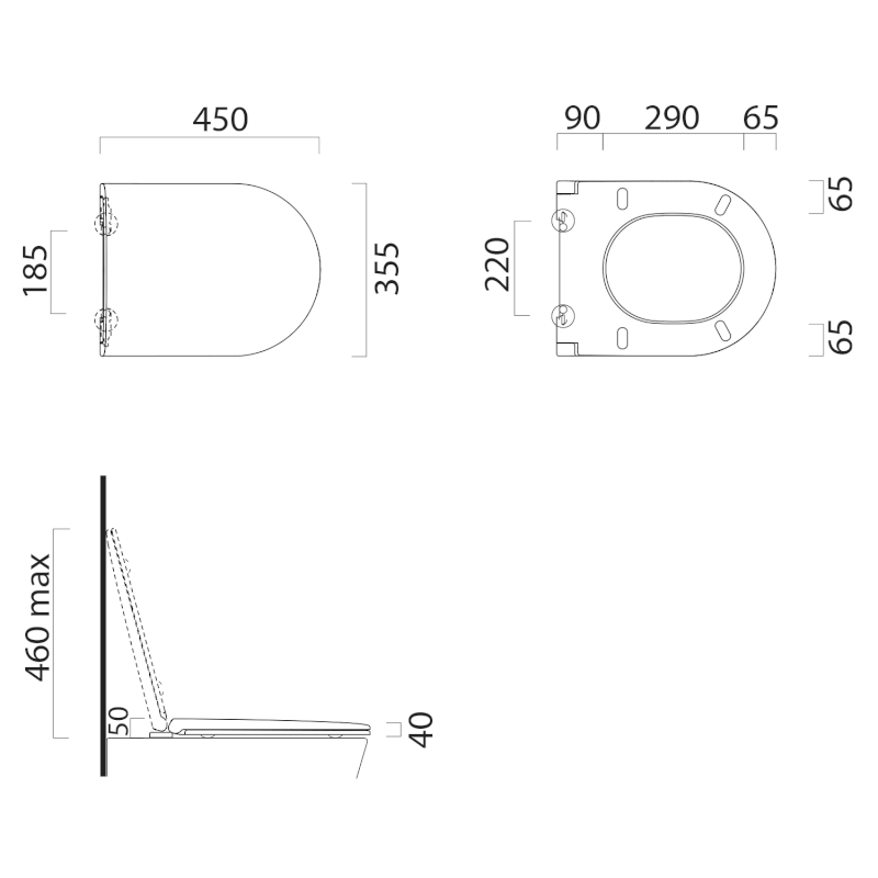 TONO WC sedátko, Soft Close, Quick Release, bílá/chrom MS91C11