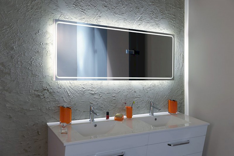 GEMINI zrcadlo s LED osvětlením 140x55cm GM140