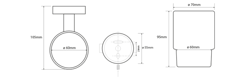 X-STEEL sklenka, mléčné sklo, nerez mat XS900