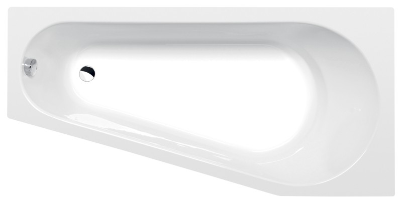PROJEKTA R asymetrická vana 160x80x44cm, bílá 21111