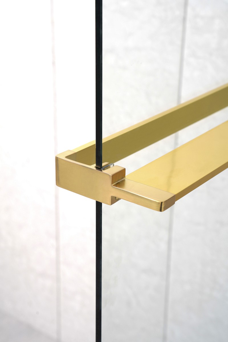 Police zkracovatelná na Walk-in zástěnu 60-140cm, zlato mat EG1446