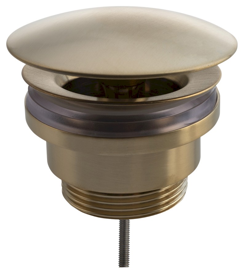 Umyvadlová výpust 5/4“, neuzavíratelná, velká zátka, 5-55mm, zlato mat UD52596P