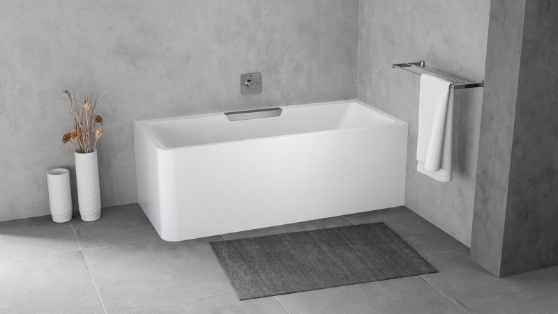 CASCATA R MONOLITH obdélníková vana 180x80x60cm, kaskáda nerez 73836MR.100