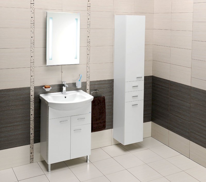 ZOJA umyvadlová skříňka 61,5x74x32cm, 2x dvířka, 1x zásuvka, bílá 51065A