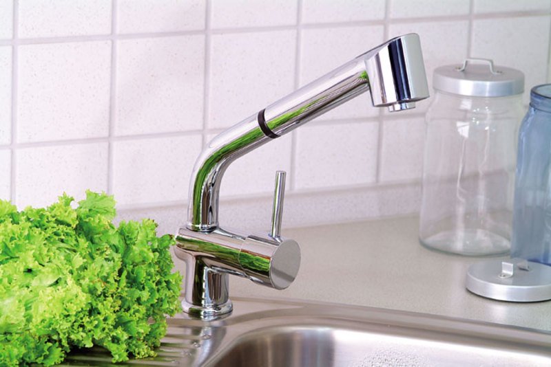 RHAPSODY stojánková dřezová baterie s výsuvnou sprškou, chrom 5550