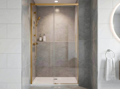 LUXOR GOLD MATT sprchové dveře 1100mm, čiré sklo GU1211G