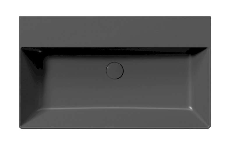 KUBE X keramické umyvadlo 80x47cm, bez otvoru, černá mat 9422026