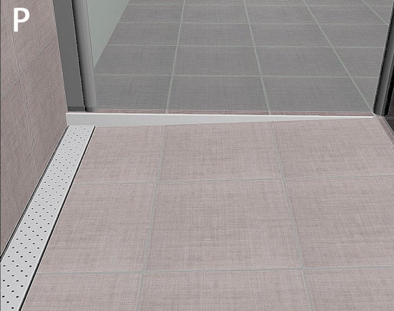 Spádová lišta, pravá, výška 10mm, délka 1000mm, nerez mat SPD10-P